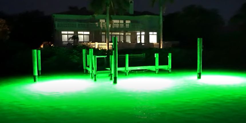 Bright Night Dock Boat 15000 Lumens Underwater Fishing Light 300 Green LED Bait 
